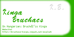 kinga bruchacs business card